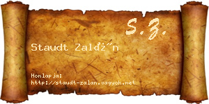 Staudt Zalán névjegykártya