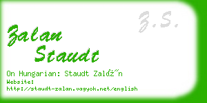 zalan staudt business card